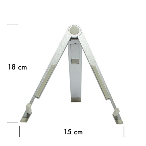 VENKON – Universal Aluminium Ständer für 7 bis 10.1 Zoll Tablet PC – klappbar – geeignet für Apple iPad, Samsung Galaxy, Acer, Lenovo, Asus, Toshiba u.v.m. - 8
