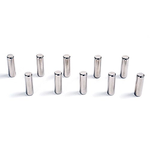 HAB & GUT -MC000-PIN-MINI- 10 Imanes Ultra potentes Cilindro, 10 imanes para pizarras magnéticas, neodimio N45