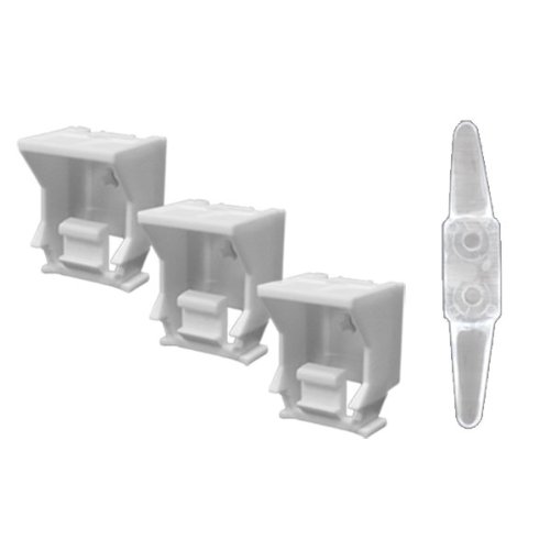 Victoria M. Set de Repuesto para Estor plegable/Cortina plegable paqueto (3 Soportes de sujeción) incl. Seguridad infantil