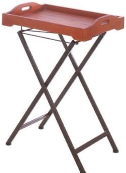 SKB Family Rustic Spirit Tray Table Accent Plus Style Folding Wood