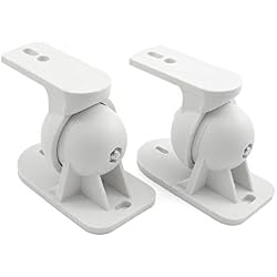 Incutex 2 piezas (1 par) soportes de pared universales para altavoces p. ej. Teufel, Bose, Yamaha, Bosten etc, blanco