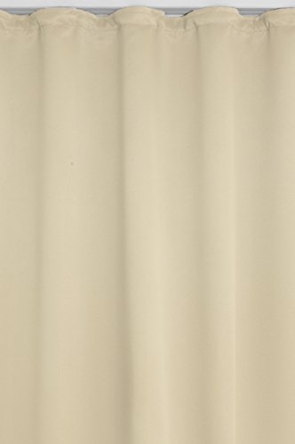 Vorhang Gardine Blickdicht Kräuselband in Creme 140x245cm Dekoschal