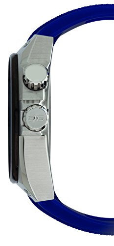 Jorg Gray Men's Quartz Watch with Blue Dial Analogue Display and Blue Silicone Strap JG8300-14