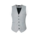 Estilo delgado del ajuste Chalecos de Vestir para Hombre Elegante Chaqueta de Traje Sin Mangas
