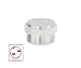 Produktbild EVI herrajes i-140-b – Door Stop, selbstklebend, Finish matt Inox (Edelstahl) weiß Gummi