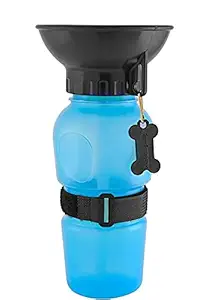 RESI Aqua Dog Portable Travel Water Bottle Bowl 18-oz, Auto Dog Mug Sipper, (Multicolor)