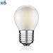 Produktbild ledscom.de E27 LED Birne Filament matt G45 4W =34W warm-weiß 380lm A++ für innen und außen, 6 Stk.