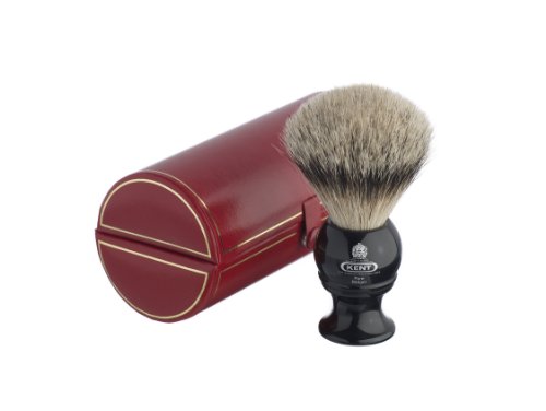 Kent Travel Pure Badger Silver Tip Bristle Shaving Brush Small