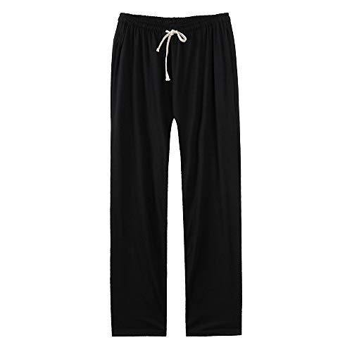 Preisvergleich Produktbild Herren Hose Ronamick männer lang Trainingshose Freizeithose Cotton Sporthose Jogginghose Sweatpants Winter Trousers Warm Sporthose Sweatpants(XL, Schwarz)