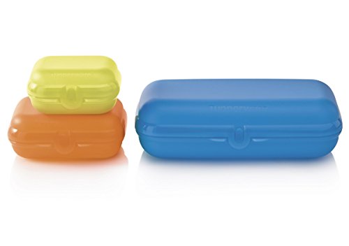 Tupperware 4251020845591 Maxi-Twin Set of 3 Boxes, Kunststoff, orange / blau / grün, 23.2 x 13.8 x 5.8 cm - 4