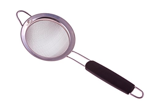LiveFresh Fine Mesh Stainless Steel Mini Tea Strainer with Non Slip Handle – 3 inch – Ideal Size for Straining Teas and Cocktails or Sifting Flour, Sugar, Spices, and Herbs by LiveFresh - 9