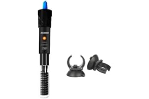 JULIAQUA Classique Chauffage Aquarium pour Réservoir de Poissons et Tortues 25W 50W 100W 200W 300W (Y1-25W)