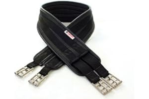 TOGGI William Hunter Equestrian HyCOMFORT Waffle Girth - Elasticated Both Ends (choose from colours brown or black and a range of sizes) - moves comfortably without chaffing or rubbing