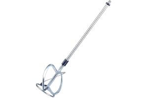 MCTIES Dehumi Mezclador de Pintura y Varilla Agitadora para Agitador de Taladro Varilla Mezcladora Mezclador de Mortero de Concreto, Plata