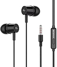 Kratos Thump Wired Earphones, Powerful Bass, HD Sound Quality Earphones, Tangle Free Cable, Comfortable in Ear
