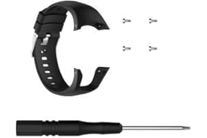 MYAYD Correa de silicona de repuesto para Suunto Spartan Trainer Wrist HR con 1 destornillador y 4 tornillos