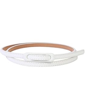 Damara Damen Bunt Fashion Kunstleder Schmale Gürtel