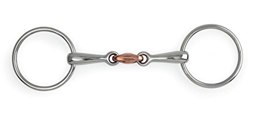 Shires-Loose-Ring-Snaffle-with-Copper-Lozenge-and-Peanut-Links-Loose-ring-65mm-16mm