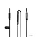 Price comparison product image KORSMALL Audio Cable Auxiliary Cable with Mic, 3.5mm Audio Cable Male to Male Gold Plated AUX Cable with In-line Remote Control Dual Male Extension Cord with Microphone for Beats Headphones, Car Headphones Speaker (Black)