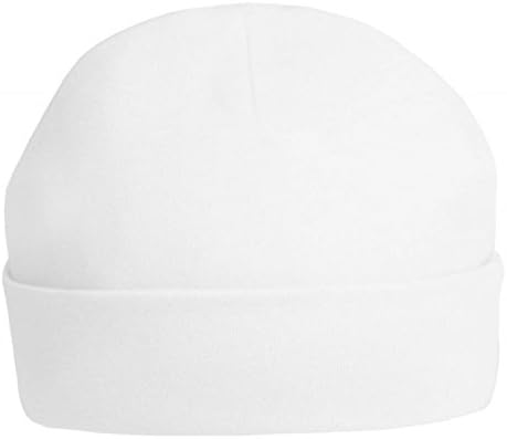 123t Newborn Baby Beanie Hat s 0-3 Months (White)