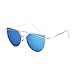 Produktbild Vovotrade Sunglass Cat Eye Twin-Beams Klassische Frauen Metall Frame Mirror Sonnenbrillen Gläser (Blau)