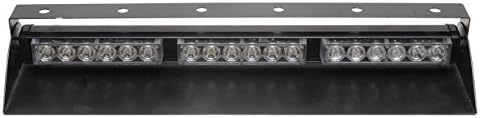 BiaoChi Car Auto LED CREE 12V 18W 18 Pics Bulb Dashboard Deck Truck Boat Windshield Emergency Warning Flashlight Strobe Light Lamp Bar with Suction Cups KM819-3B (Amber)