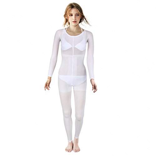 Preisvergleich Produktbild Motana Behandlungsanzug Vakuum Massage Anzug Ganzkörperanzug Stützanzug Strumpfhosenanzug, weiß