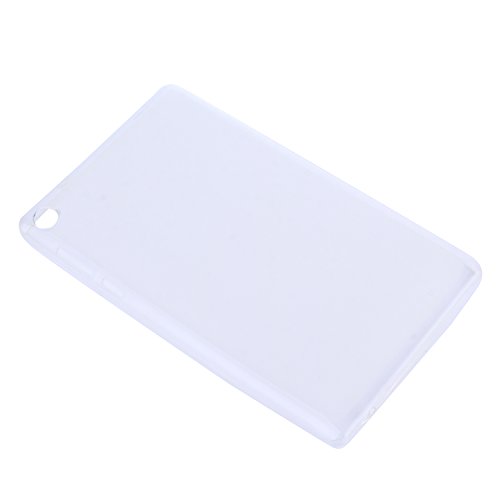 Lusee® Silikon TPU Hülle für Lenovo TAB 3-710F / TAB 3-710I Schutzhülle Case Cover Protektiv Silicone halb transparent weiß - 2