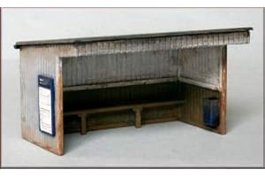 Knightwing Model Railway Station Halt / Shelter Building (Flat Roof) Plastic Kit- OO/HO Gauge
