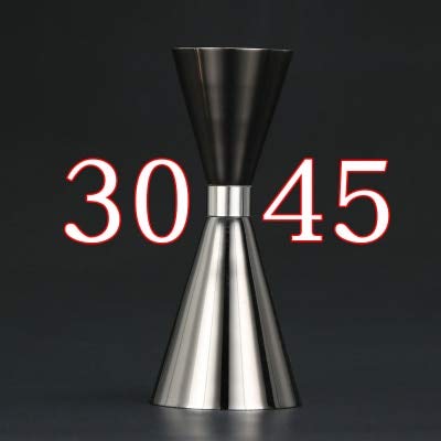 Casavidas Hot Sales Japanese Style Stainless Steel Jigger Bar Measures Bar Tools Bar Accessories: Black 30-45ml