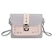 Produktbild Btruely Umhängetasche Damen Satchel Tote Schultertasche Frauen Messenger Bag Mode Strass Handtasche (Ein Größe, Grau)