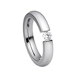 spannring silber diamant Modeschmuck mit Designanspruch made in Germany: Hochwertig und robuster Edelstahlring matt, aus eigener Manufaktur in Deutschland, aus hautfreundlichem Material.