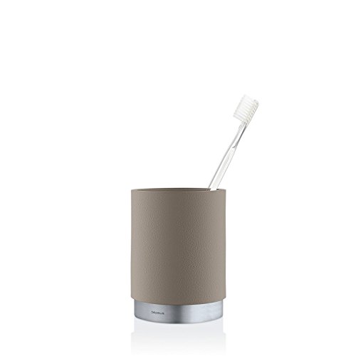 Preisvergleich Produktbild BLOMUS Edelstahl Zahnputzbecher ARA Zahnbürstenhalter Badbecher taupe 68857