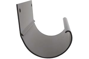 Renoplast® R50 Raccord de Gouttière en Aluminium | 8cm Gris | Gouttière d'évacuation des eaux pluviales Profilé en tôle pliée| Abri de jardin Carport Terrasse Balcon| Gouttière pour Toit Anticorrosion