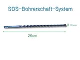 Válido para todo tipo de taladros - Dimensiones de la broca Ø 8 - 10 - 12 mm x 26 cm) - extra resistente