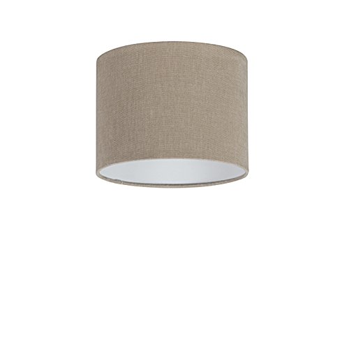 QAZQA Modern Polyester Lampenschirm 20/20/15 Zylinder coffee , Rund gerade Schirm Pendelleuchte, Schirm Stehleuchte,