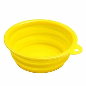 Perro Gato Mascota portatil de silicona plegable Viajes Alimentacion plato alimentador Tazon Agua