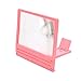 Produktbild FHKJ Faule Augenpflege Handy Bildschirm Verstärker 3D HD Video Lupe Multifunktions-Handyhalter Lupe,Pink