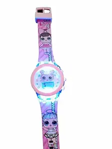 Mashoor Party Maker Kids Analog Light Watch Girls Kids Watch LOL Hello Kitty Watch for Girls Pink