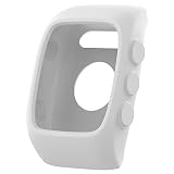 Zeehar Ultra Slim Case Cover Hülle Schutzhülle Soft Silikon Ersatz Armbanduhr für Polar M400/M430 GPS-Uhr, weiß