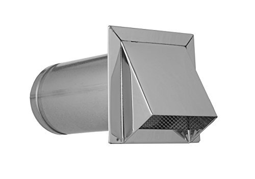 Preisvergleich Produktbild Ø 125 mm Lüftungsrohr Ansaugstutzen Edelstahl Lufteinlass Maueranschlusssturzen CZN