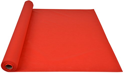 Sensalux light Tischdeckenrolle, OEKO-TEX ® 100 - Made in Germany - 25m lang (Farbe nach Wahl), rot, 1,10m x 25m, stoffähnliches Vlies, ideal für jede Party, Vereinsfeier, Geburtstagsfeier
