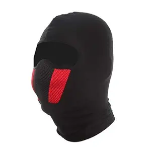 Autoridez Men Half Face Cotton Mask for Bikers from Dust Protection (Black, Large)