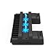 Produktbild DollaTek Vertikaler Ständer für PS4 Slim PS4 Pro Regulär PS4 Controller Ladegerät mit 3 Lüfter Speicher, EXT Dual Ladestation für PS4 Konsole Dualshock 4 Controller Zubehör