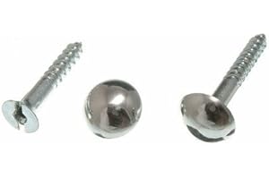 DIRECT HARDWARE Mirror Screw and Dome Head Chrome No. 8 X 32Mm 1 1/4 Inch Pack of 10