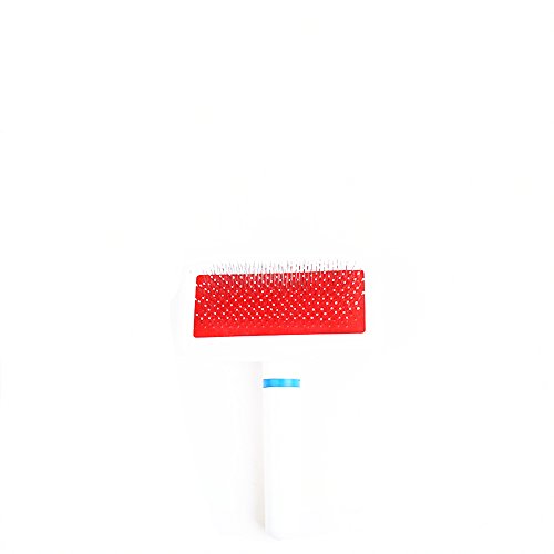 Ecloud-Shop-White-handle-airbag-dog-comb-cat-comb-Stainless-iron-pet-comb