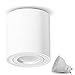 Price comparison product image Milano surface mounted ceiling luminaire, 6 W, LED warm white, dimmable, GU10, 230 V, (square, round, swivelling) spotlight, aluminium cube ceiling light Modern Rund/Weiss