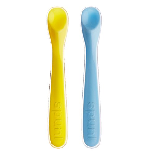 Spuni First Stage Soft Spoons - 2 Pack (Bubbly Blue & Lucky Lemon)