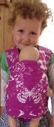 TOY SLING/DOLL CARRIER PINK BUTTERFLY