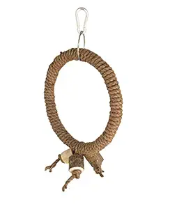 KSK Natural Jute Rope Circle Swing Bird Toys for Large Bird